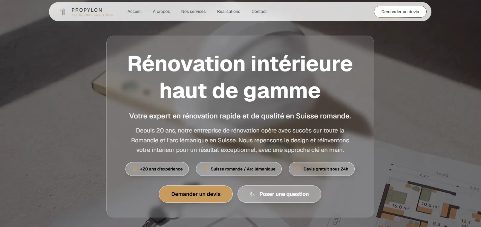 Propylon.ch - Site vitrine B2B