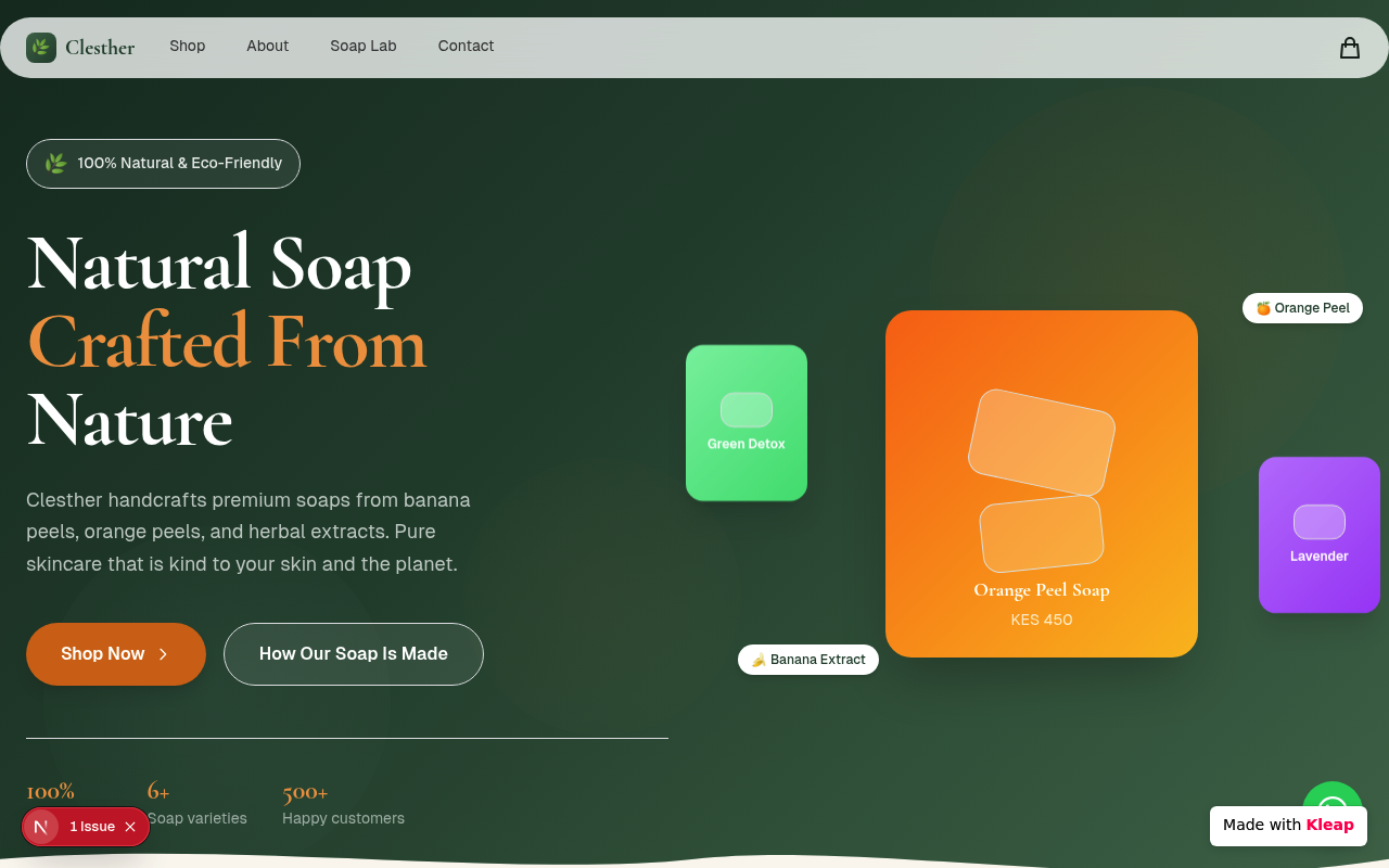 Clesther website example