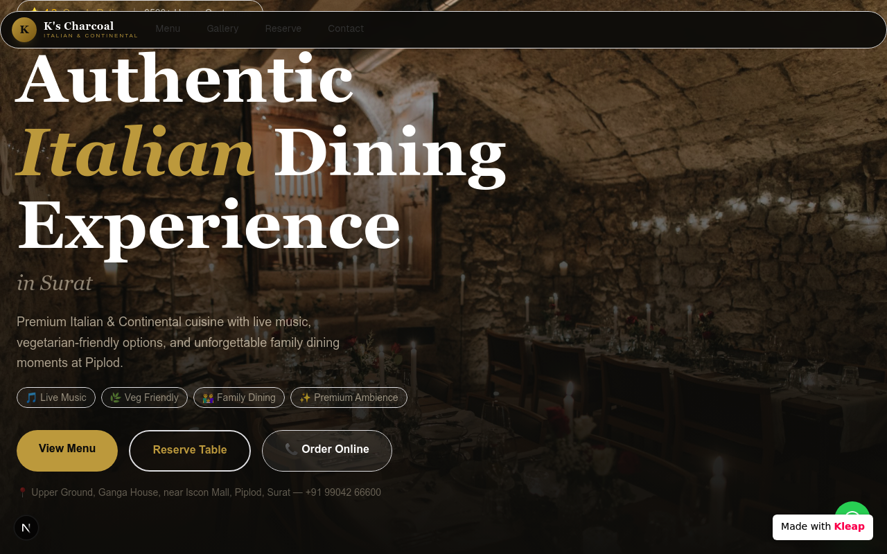 Restaurant Details Restaurant Name website example