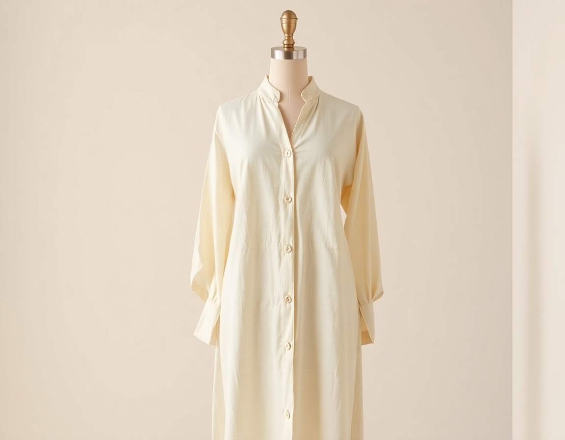 Robe Midi Lin Beige