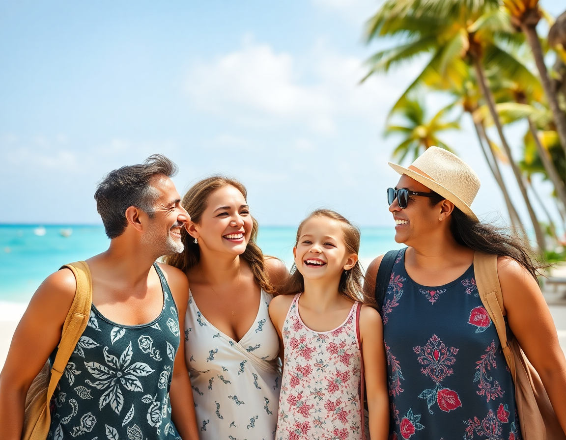 Happy family on vacation
