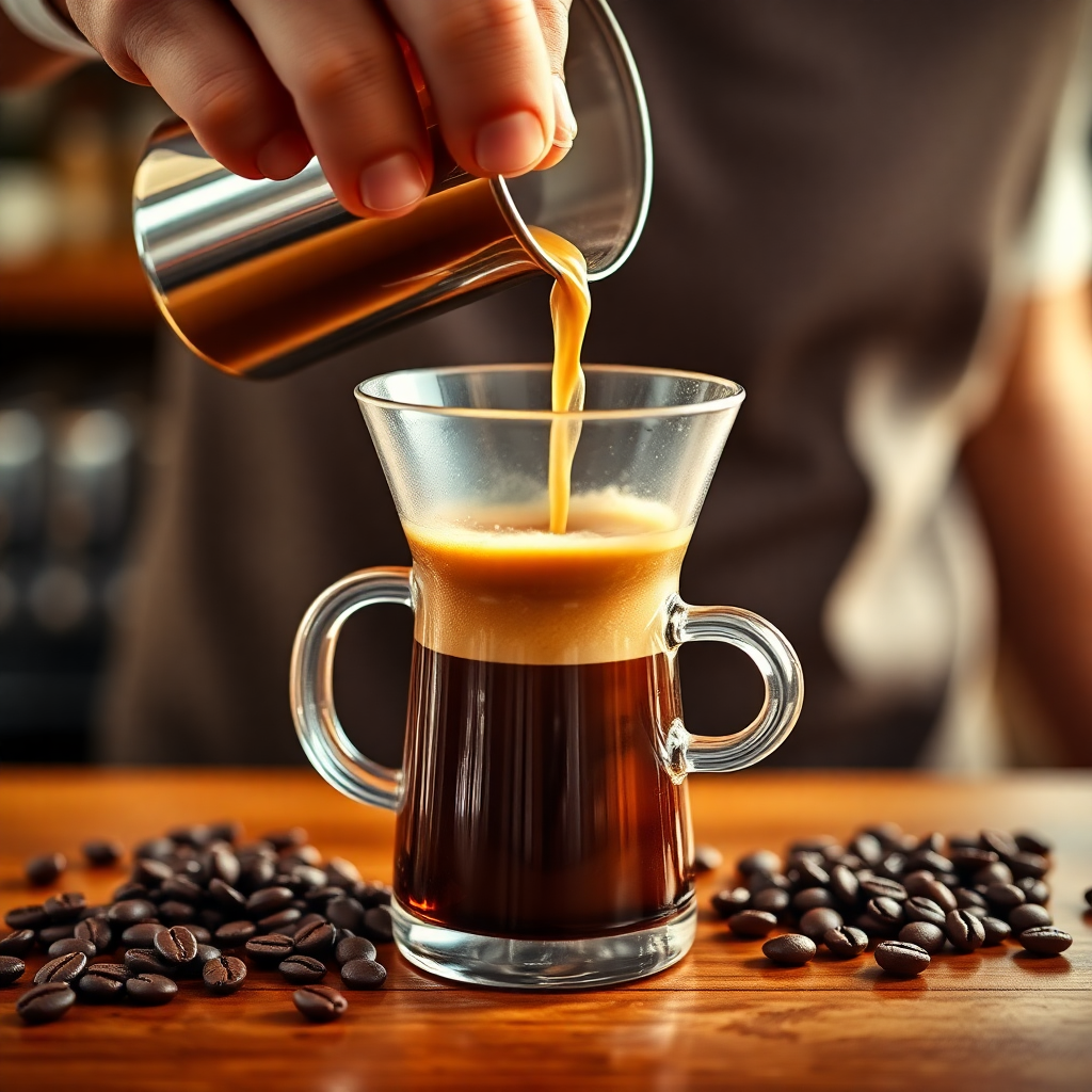 Barista préparant un café artisanal