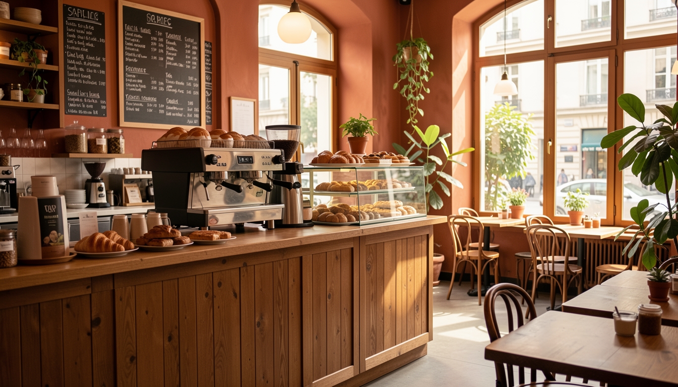 Intérieur du Café Lumière à Genève
