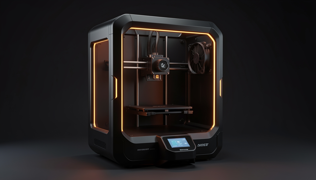 OBSIDIAN FORGE X500 — futuristic 3D printer