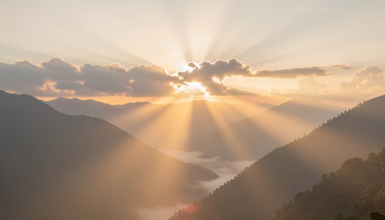 Sunrise over mountains