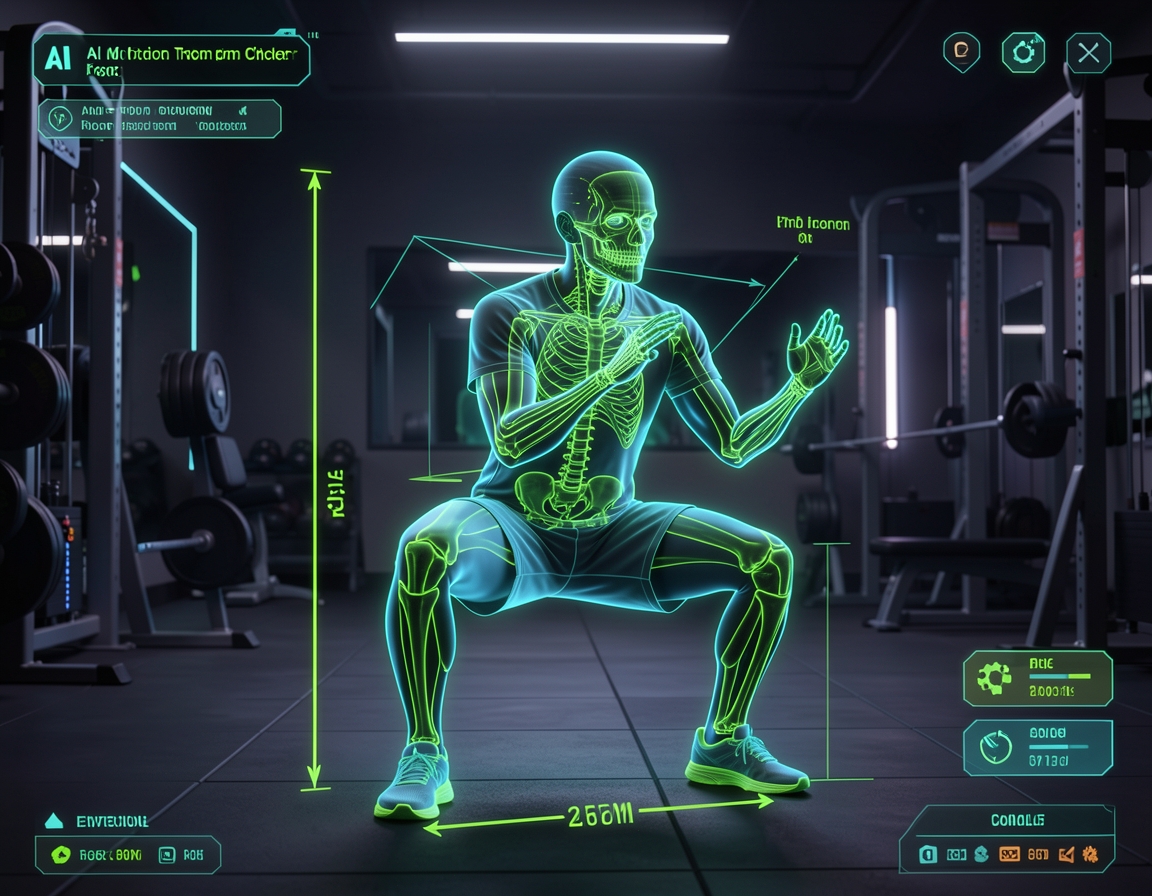 AI form checker tracking a squat