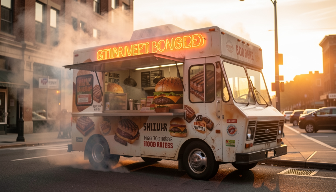 Chill Grill food truck at sunset