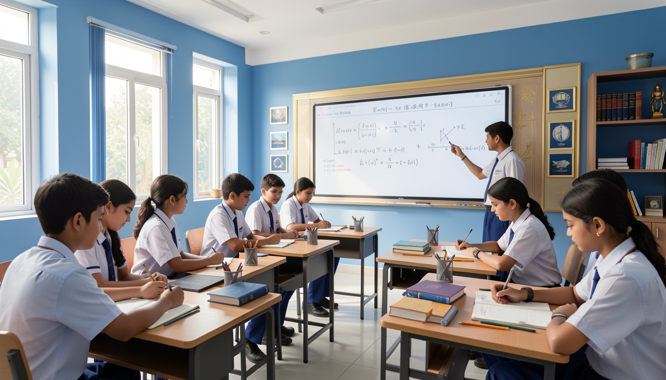 Students in classroom at Trijya's Educational Institute Nashik