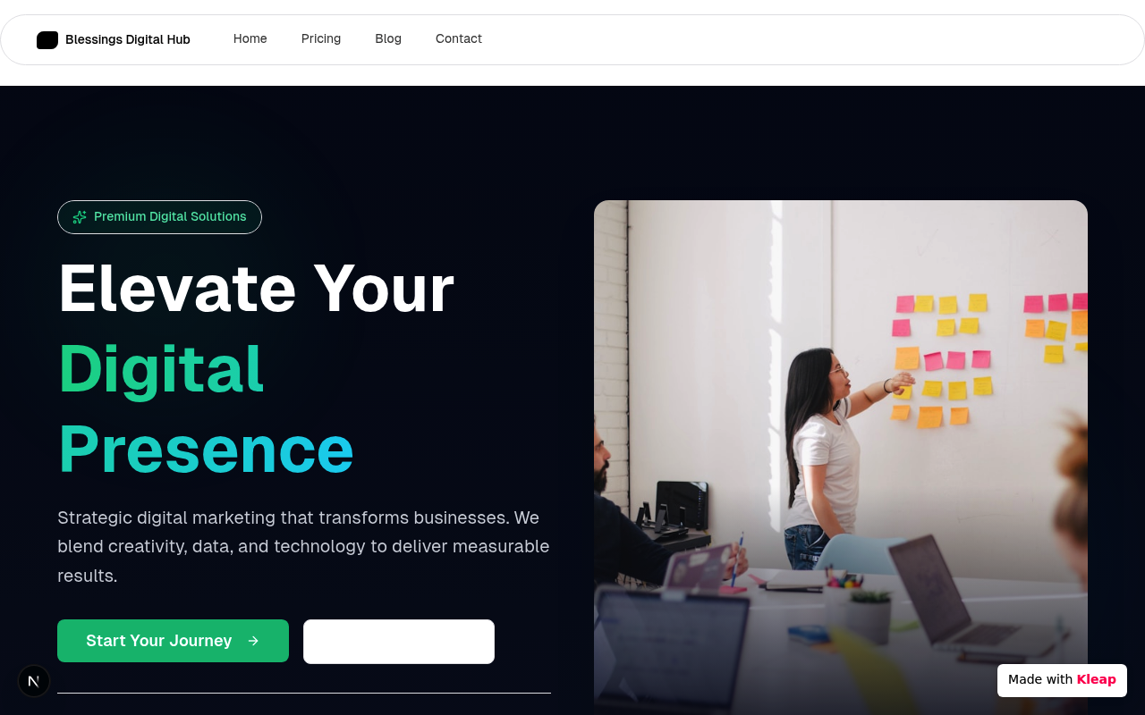 Blessings Digital Hub website example