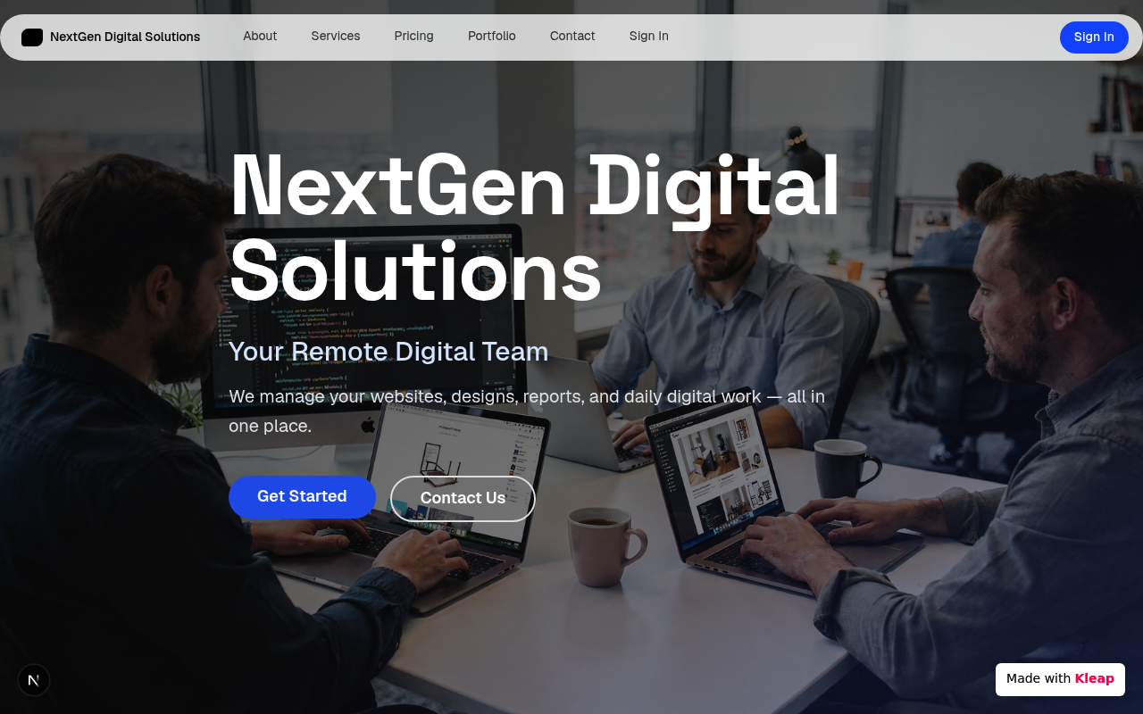 Agency Name website example