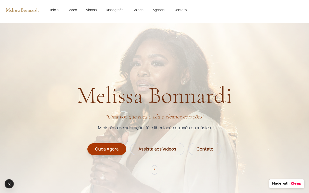 Melissa Bonnardi website example