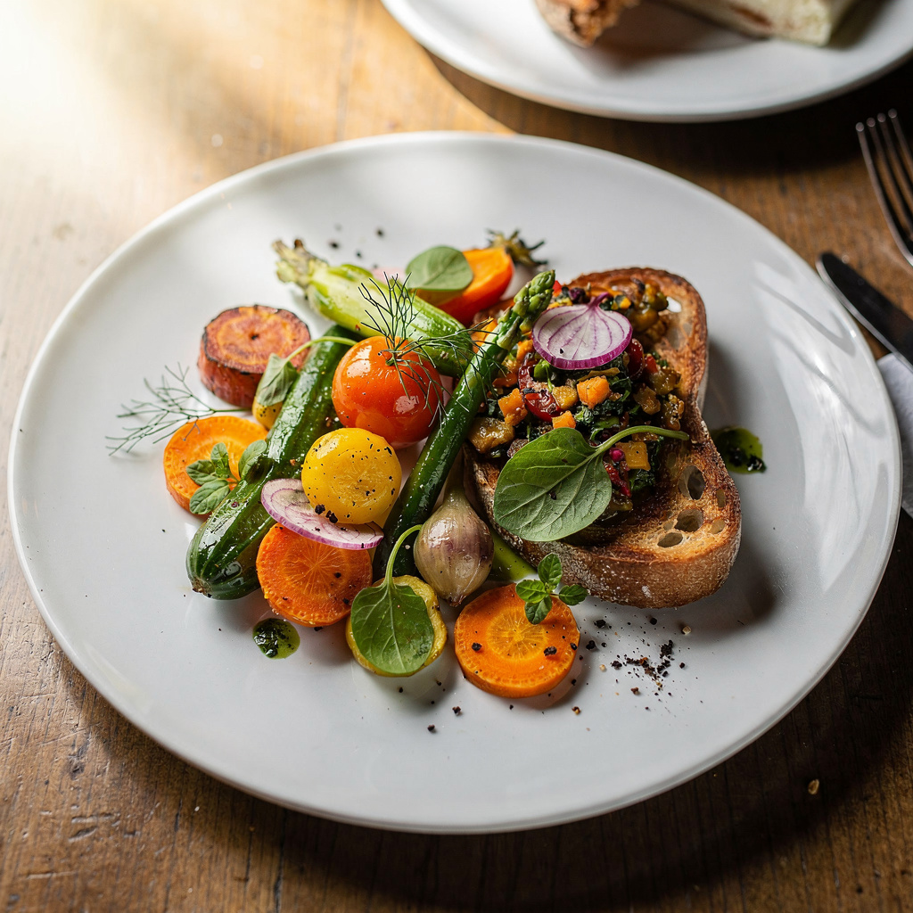 Beautifully plated brunch