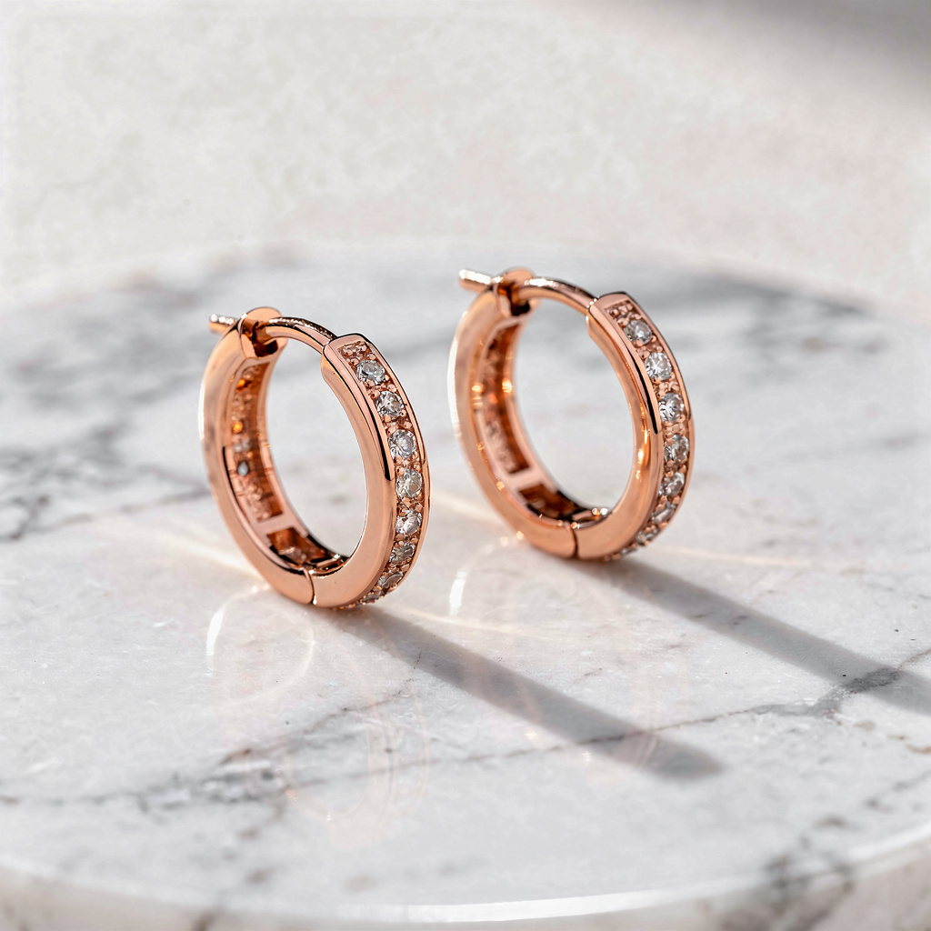 Aurora Rose Gold Hoops