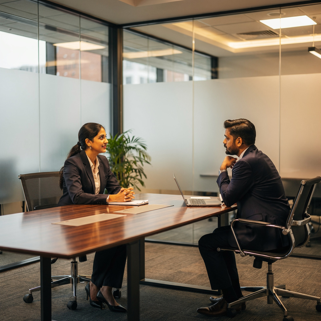 Professional interview at MNC office