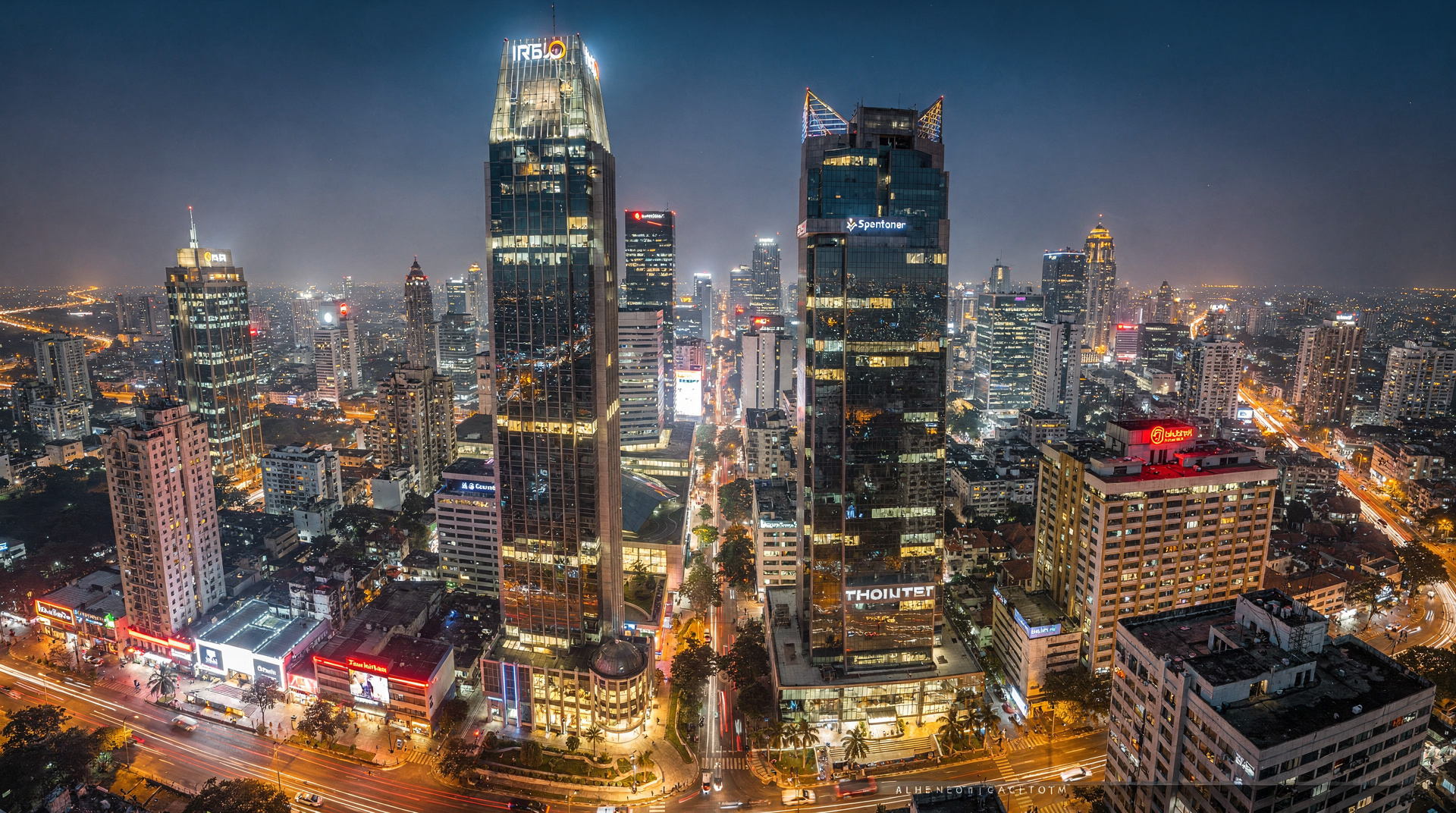 India cities at night
