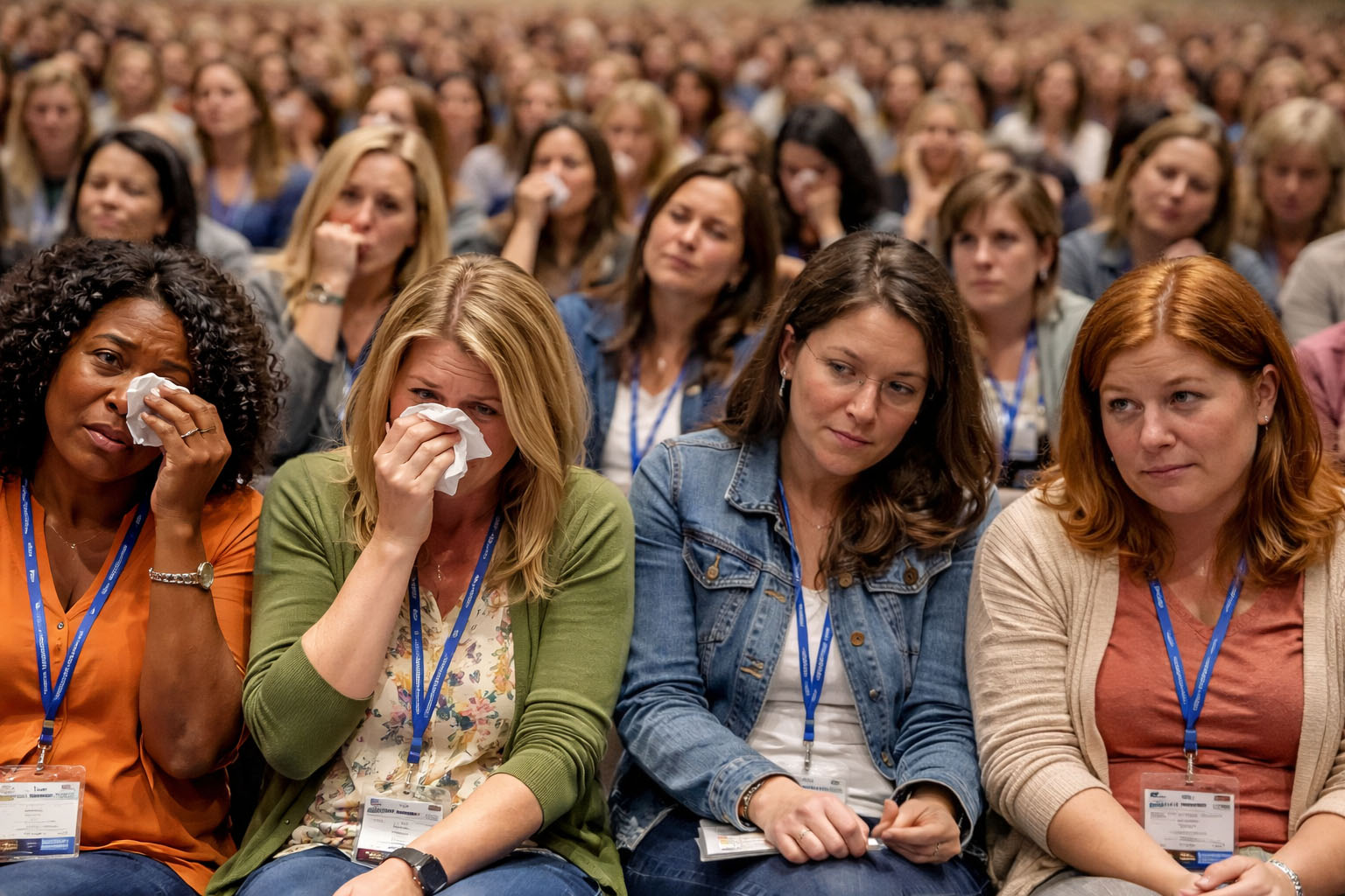 Sad, exhausted teachers feeling burned out