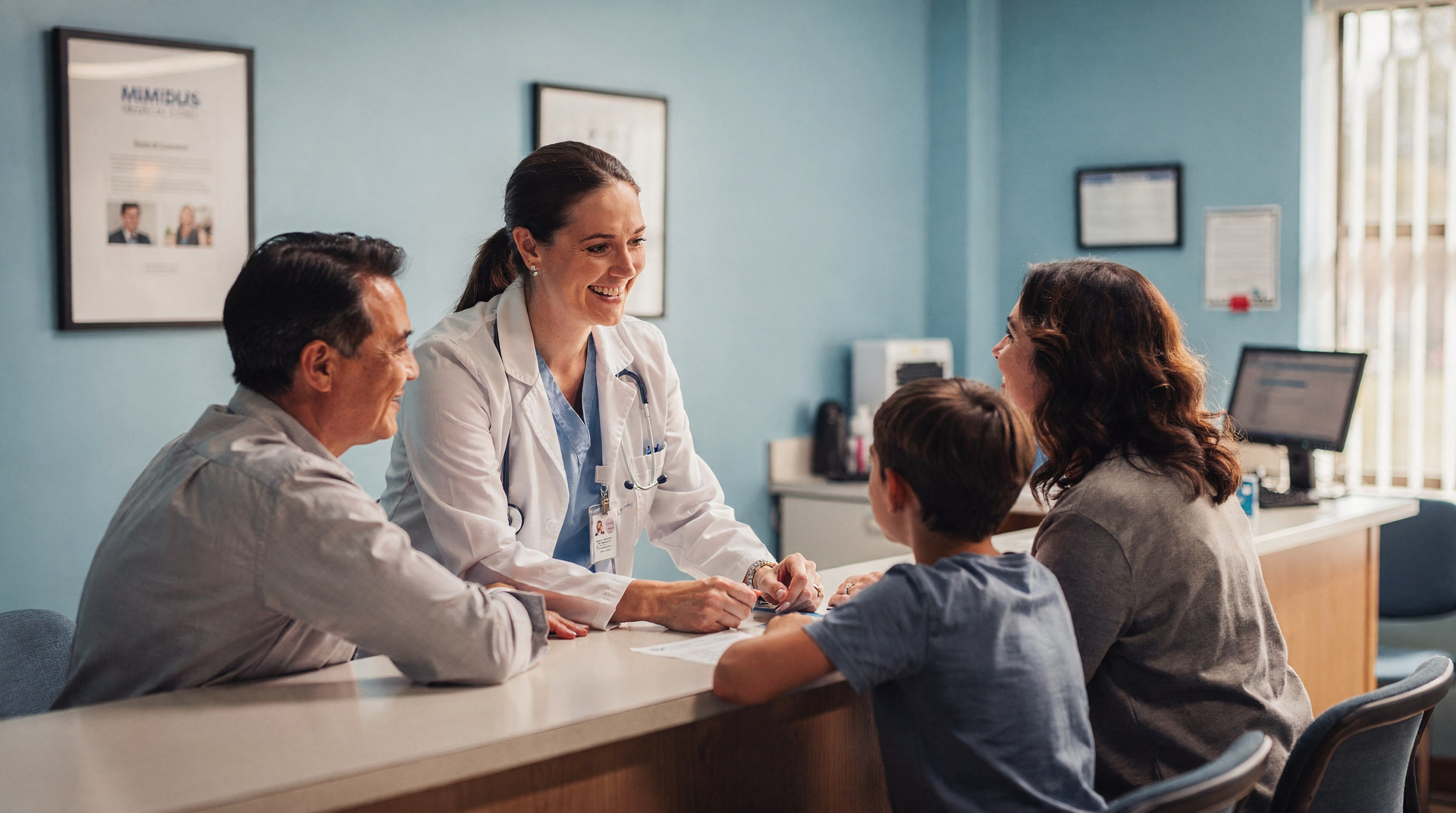 Doctor greeting patient at Lakshmi Sree Clinic