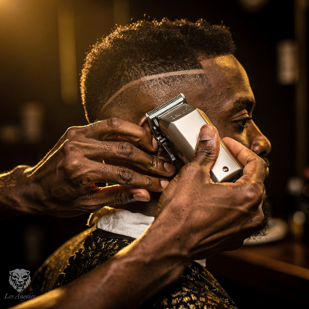 Barber craftsmanship at Fade U Los Angeles