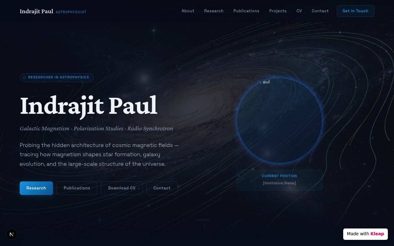 Research website example