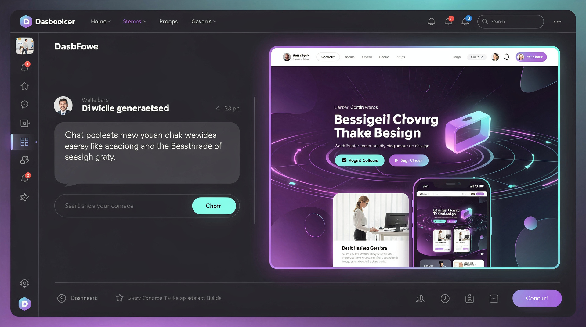 SiteCraft AI website builder interface