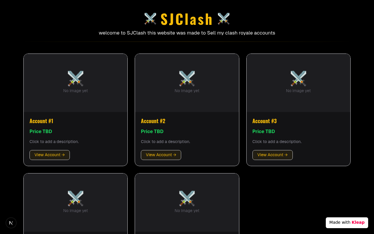 SJClash website example