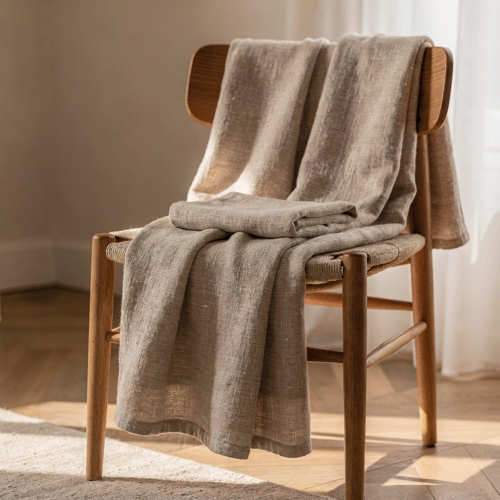 Linen Throw Blanket