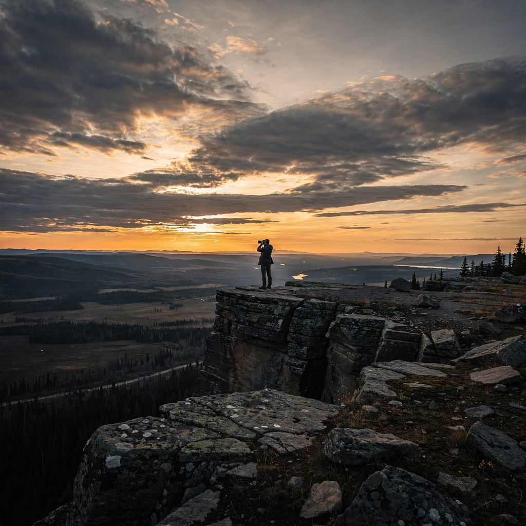 Photographer in nature